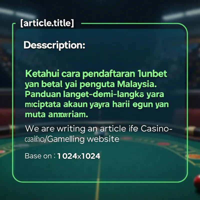 Cara Pendaftaran 1xbet